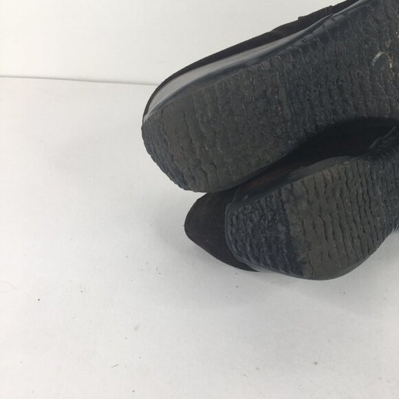 Aquatalia Brown Suede Wedge Loafer Velcro Closure Size 8 - Picture 8 of 11